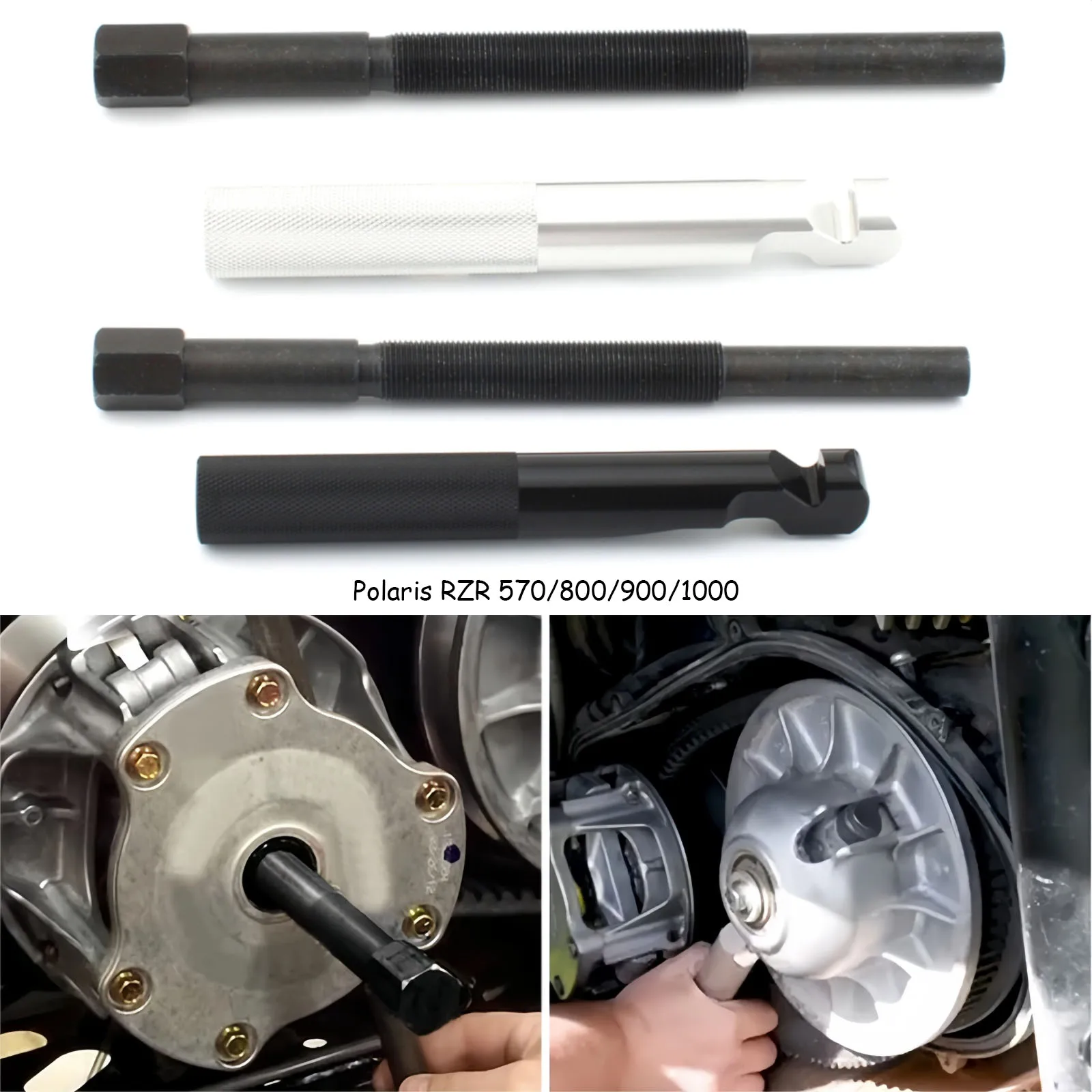 Extractor de embrague primario y herramienta de extracción de cambio de correa para Polaris RZR 570/800/900/1000 herramienta de extracción de correa de turbina de extracción de embrague de aluminio