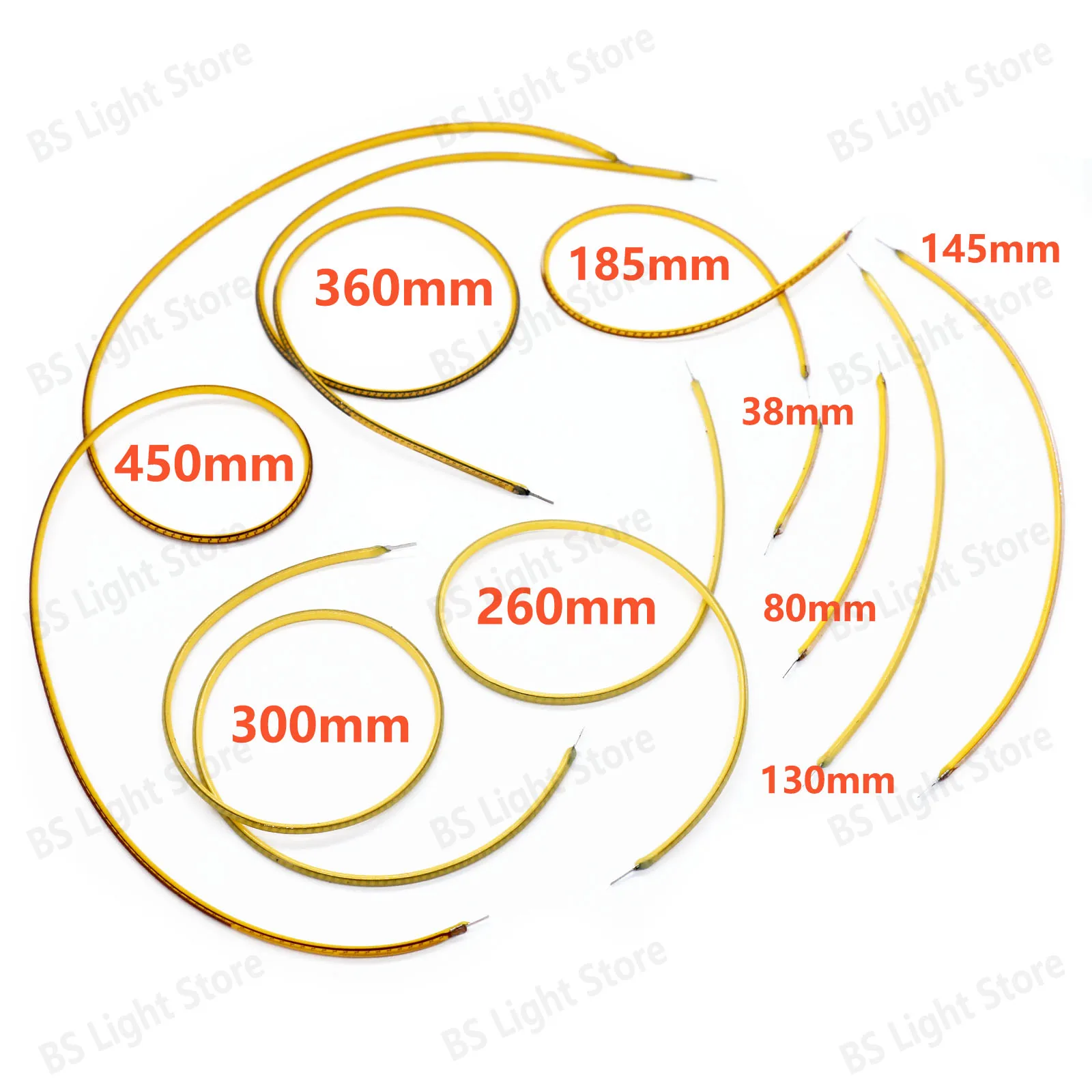 Filamento Flexible LED DC3V, fuente de iluminación para decoración de vacaciones, 38mm, 80mm, 130mm, 145mm, 185mm, 260mm, 300mm, 360mm, 450mm