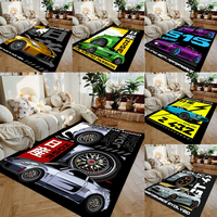 Vintage J-JDM Sports Car Art Carpet Living Room Sofa Decor Rugs Man's Cave Bedroom Rug Game Room Chair Floor Mat Hallway Rug