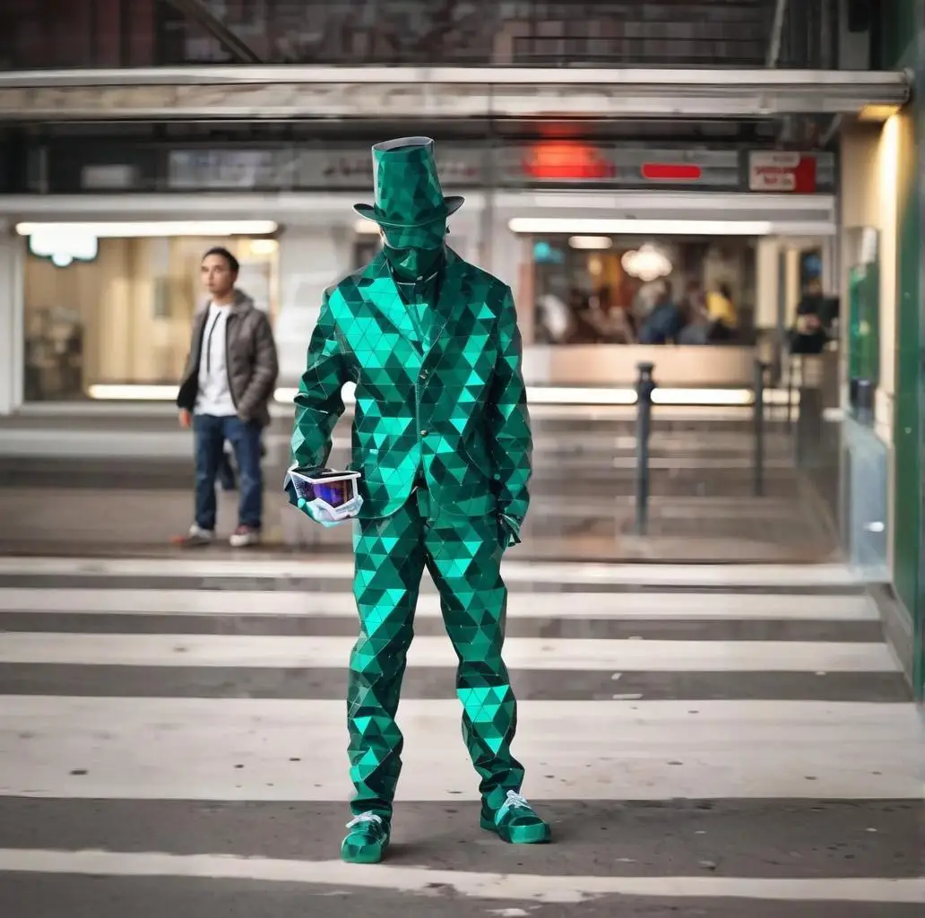 

Luxury Hand Sewn Mirror Disco Suit Man Costume Shiny Stage Performance Outfit for Nightclub Party Halloween Show