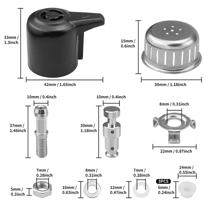 2024 New Durable Steam Release Valves Pressure Cooker Spare Parts Float Valves Seal Pressure Valves for 3/5/6QT Pressure Cooker