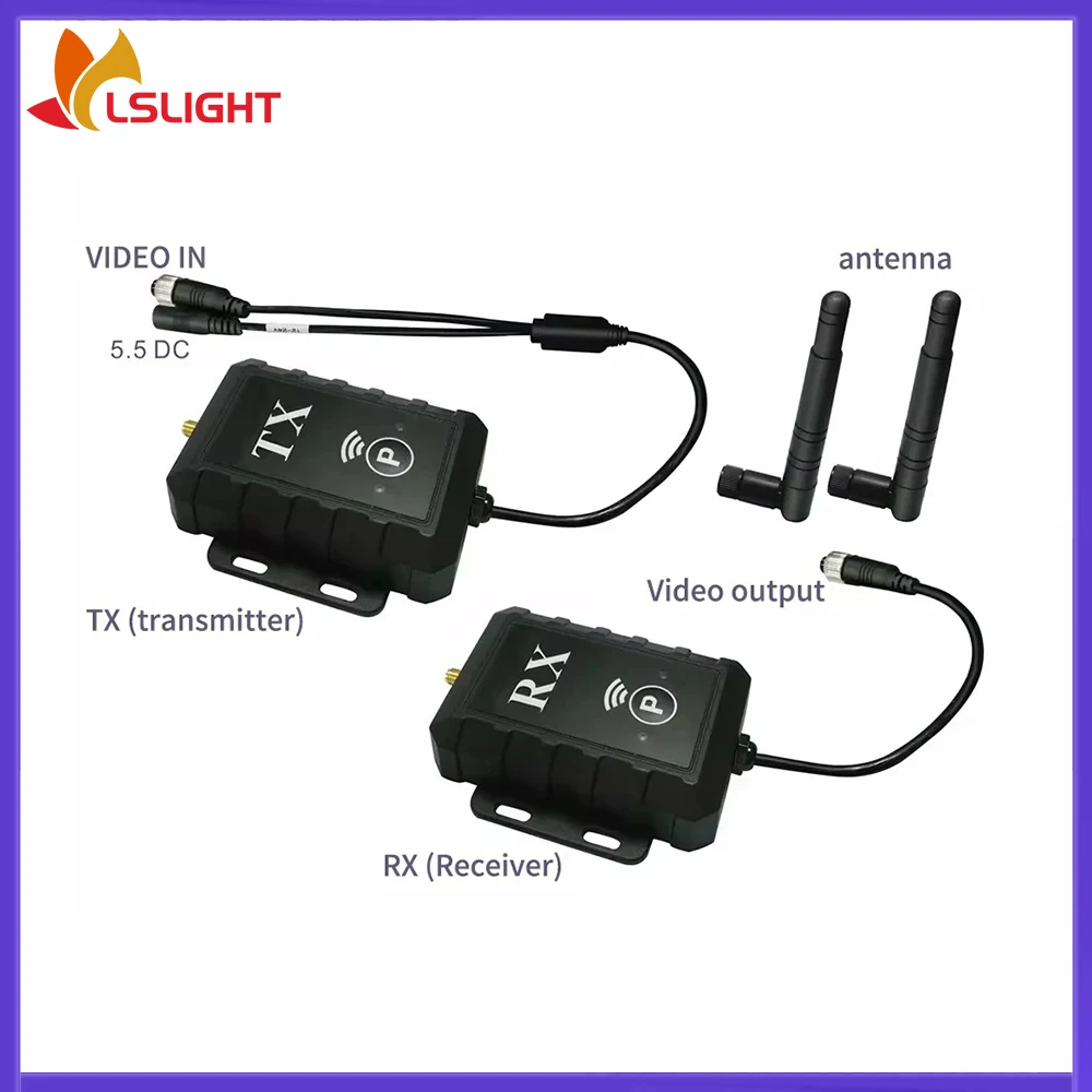 

Car AHD Wireless HD Video Transmitter And Receiver For Trucks Below 1080P Trailers Cameras Electronics Accessories