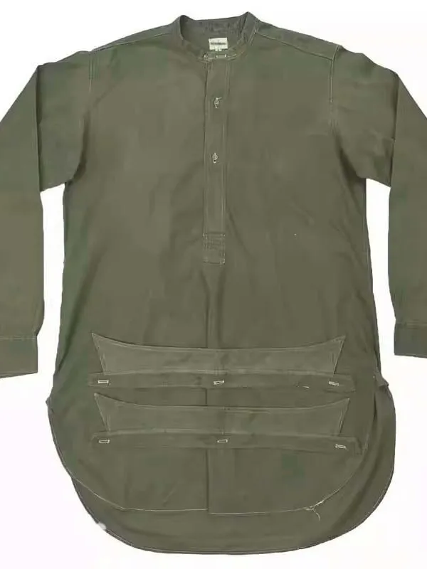 

American Retro Brued Work irt Men's Long Sve Loose Large Size Casual Top Coat Spring Autumn Cotton Breathable Moisture...