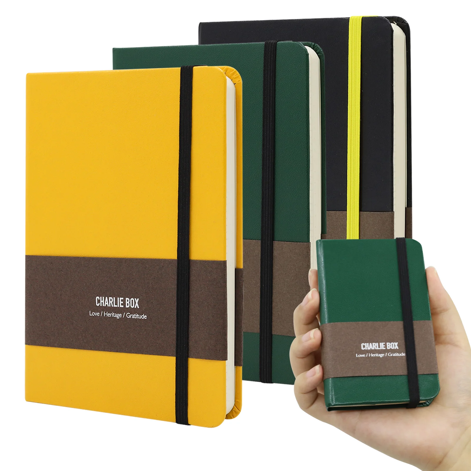 TUNJILOOL A6 A7 Notebook kulit jurnal 192 halaman 80GSM kosong/dihiasi/Grid Notebook kantor sekolah peralatan alat tulis (3 Pak)