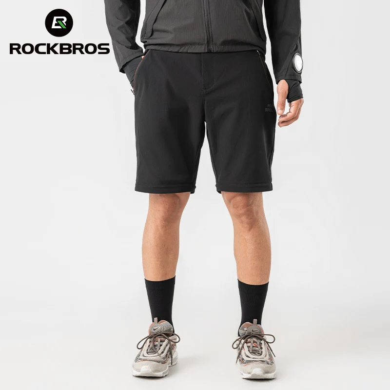 ROCKRBOS Summer Cycling Shorts Detachable Two-Section Pants Dual Wear Trousers Reversible Design Breathable Outdoor Sports Pants