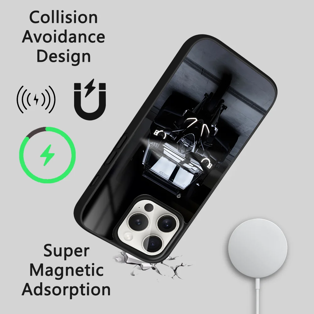 Luxury Supercar land-R-rover Phone Case For iPhone 16 15 14 13 12 11 Pro Max Plus Mini Magsafe Mirror Wireless Magnetic Cover