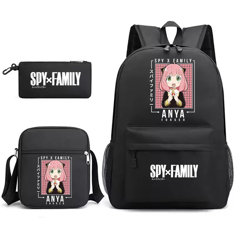Spy X Family Anya Forger Backpack For Girls Boys 3pcs Set Children Rucksack Lightweight Students Shool Bags Women Laptop Mochila - view 2