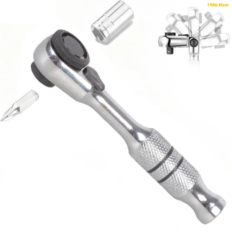 U1JB 1/4inch Drive Ratcheting Wrench Featuring 72Tooth Mechanism And Reversible Switching For Precise Work Socket Wrench