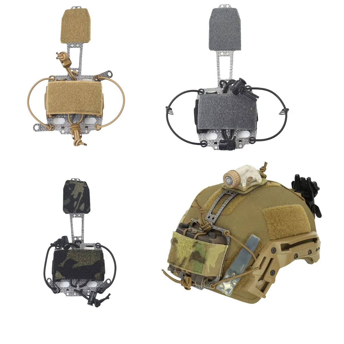 Tactical Helmet PVS31 Battery Pouch - T-Shape Battery Retention System Storage for Night Vision Device