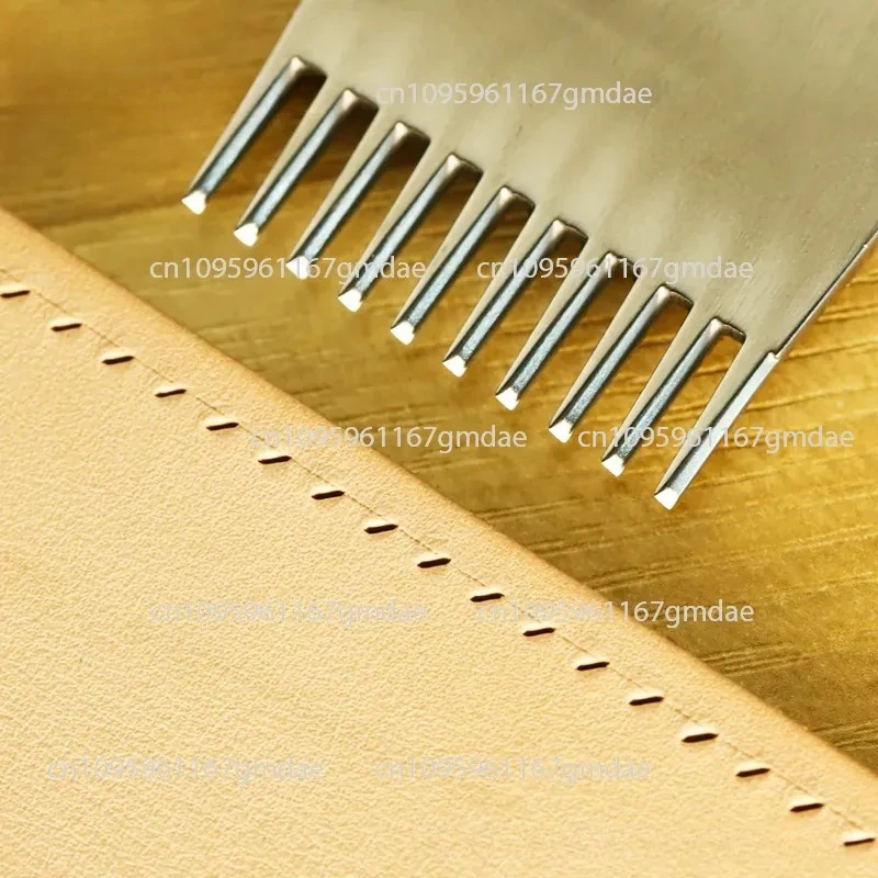 Hexagonal Chop, French Chop, Beginner Leather Punch Stitching Tool Double Wave Stitching Vegetable Tanned Chrome Tanned