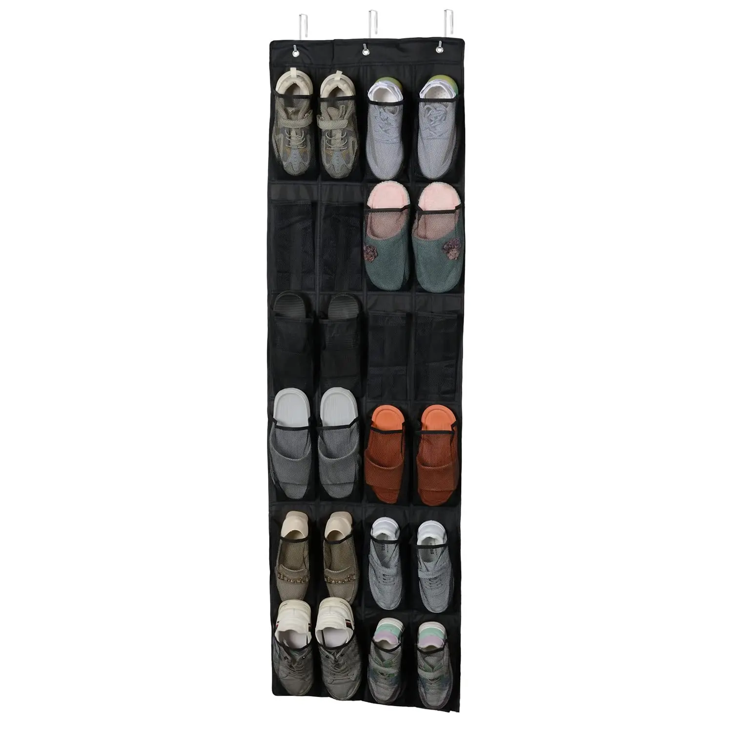 24/28/35 Mesh Pockets Over The Door Hanging Shoe Organizer Wall Hanging Shoes Storage Rack for Cabinet Closet Sundries