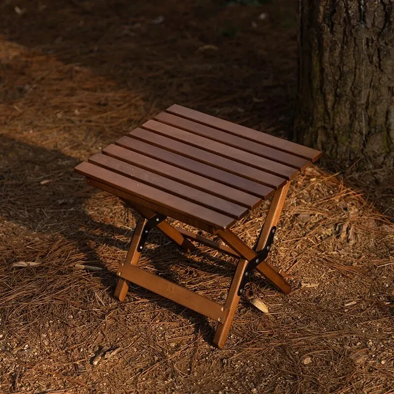 GERC Solid Wood Folding Mazar Stool Light Travel Portable Folding Outdoor Campers Small Mazar Stool