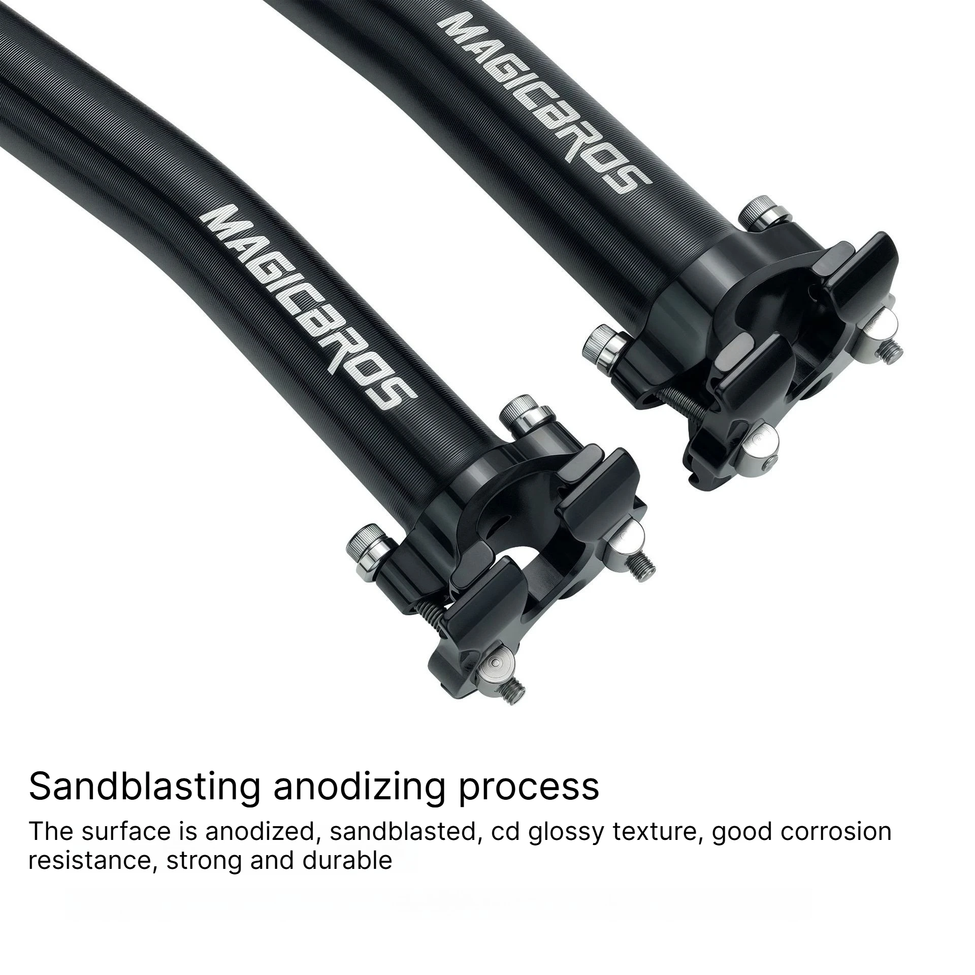 MAGICBROS Dual Bolt Offset Aluminium-Sattelstütze 27,2/31,6 mm Durchmesser für MTB Downhill Bike Dirt Jump Bike – Detail 5