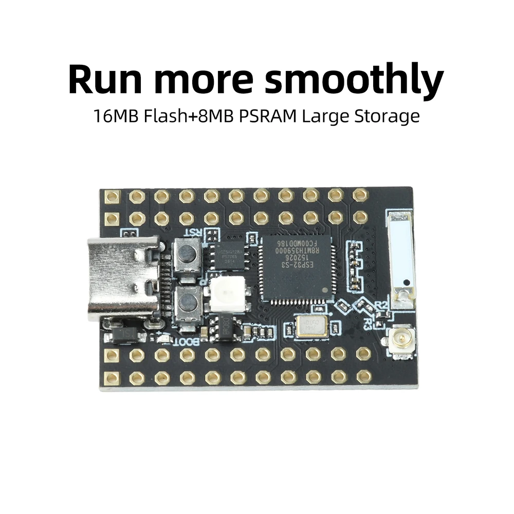 ESP32-S3-N16R8 Mini Development Board with WiFi Bluetooth 5.0 Dual Core MCU 16MB Flash AI Support for Smart Home IoT Projects