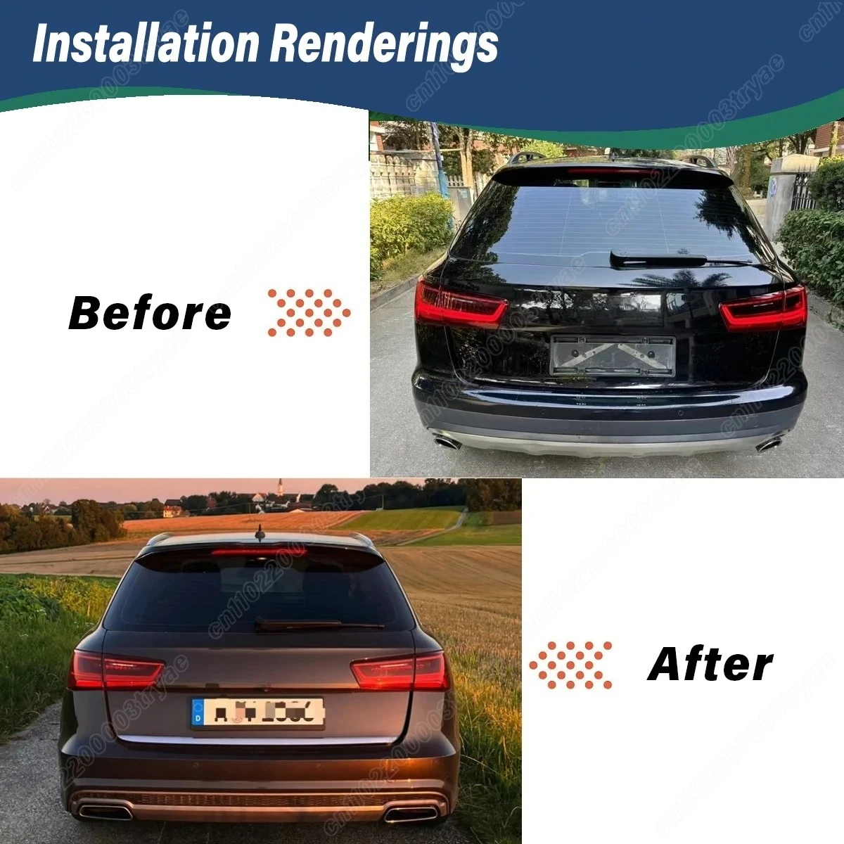 For Audi A6 C7 Avant 2011-2017 A6 Allroad 2012 2013 2014 2015 2016 2017 2018 Rear Roof Spoiler Wing Body Rear Wing Modification