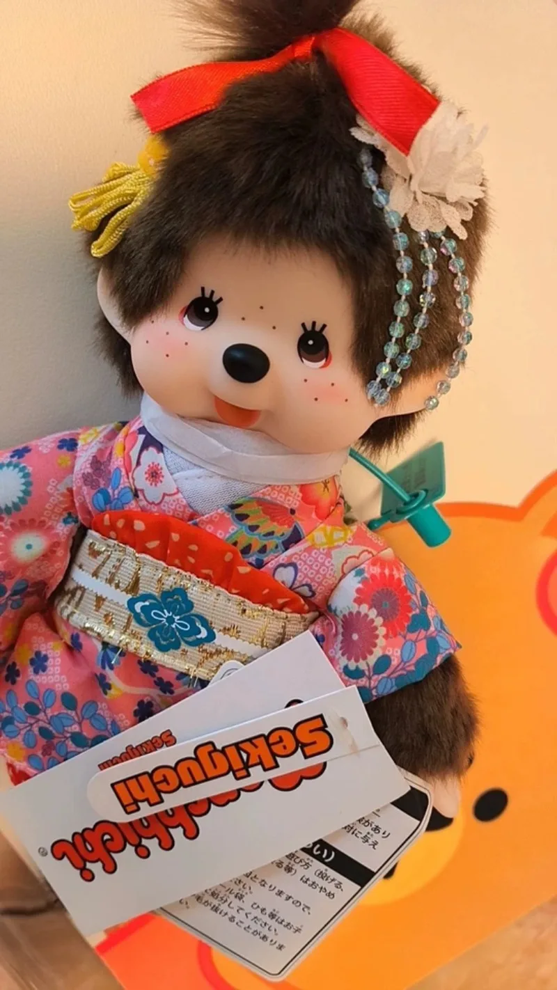 Disponibile Originale Monchhichi Kimono giapponese Serie Face bianco Taglia S Geisha Collezione di giocattoli alla moda Modello Regali di compleanno per ragazze