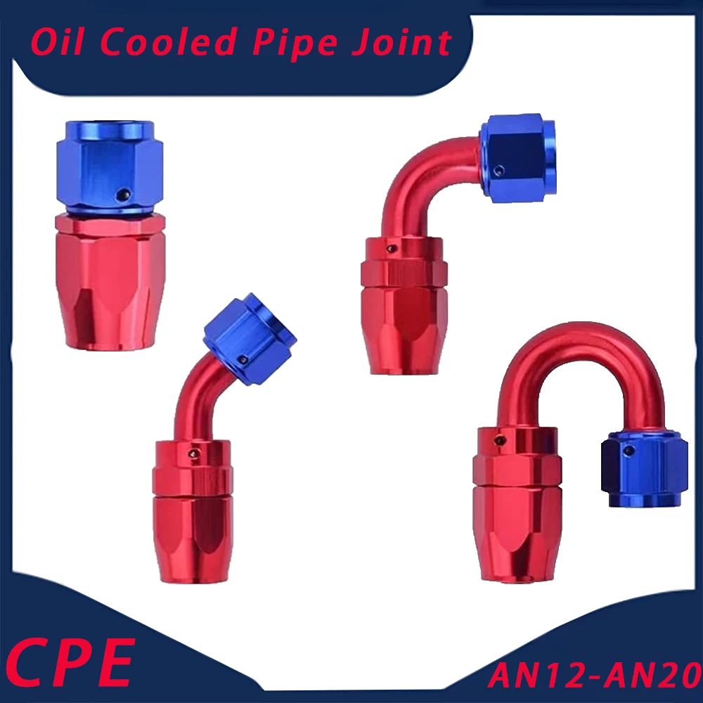 

Universal AN12/AN16/AN20 Straight 0°/45°/90°/180° Degree Oil Fuel Swivel Hose End Fitting CPE Oil Hose End Adaptor Kit Red Blue