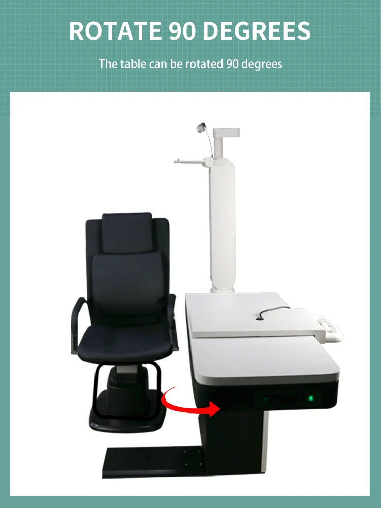 PK-188B Integrated Optometry Electric Table and Chair Unit for Ophthalmic Instruments and Medical Gear High-Quality