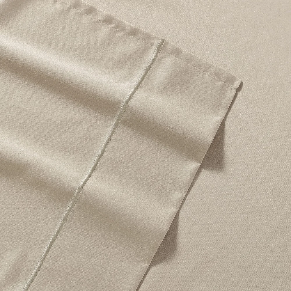 نوتيكا - ملاءات كينج، سرير ساتين قطني، عدد 400 خيط، حريري ناعم ومقاوم للتجاعيد (بيج ريجاتا، كينج) #6