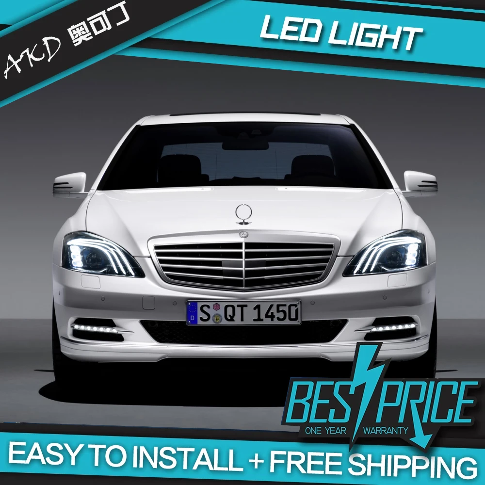 Auto Car Head Lights Parts for  W221 Headlights 2006-2009 S300 S400 Maybach Styling LED Daytime Daytime Light Projector Facelift