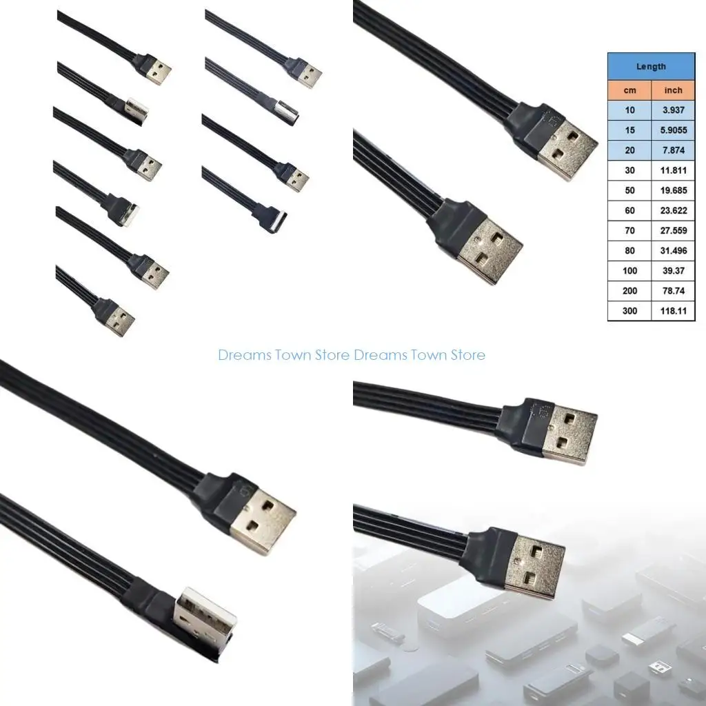 HX6A USB 2.0 Male to Male Cable 480Mbps Data Transfer 10W Charging Cable for Hard Drive Enclosures Printers Modem Cameras