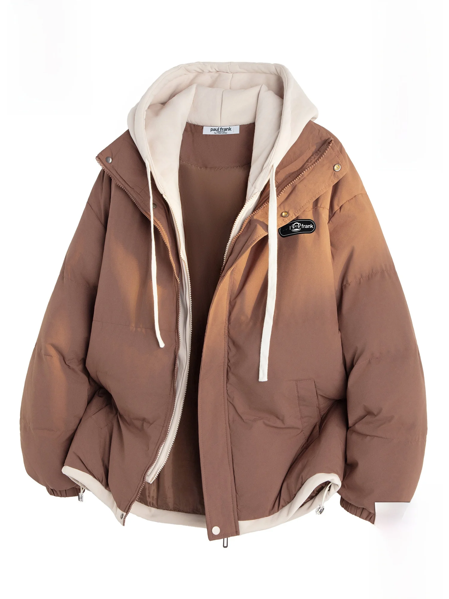 

PaulFrank Warm Hooded Men's Jaet Large Mouth Monkey Casual Winter Thiened Cotton Coat Polyester Fiber Zipper Closure Long...