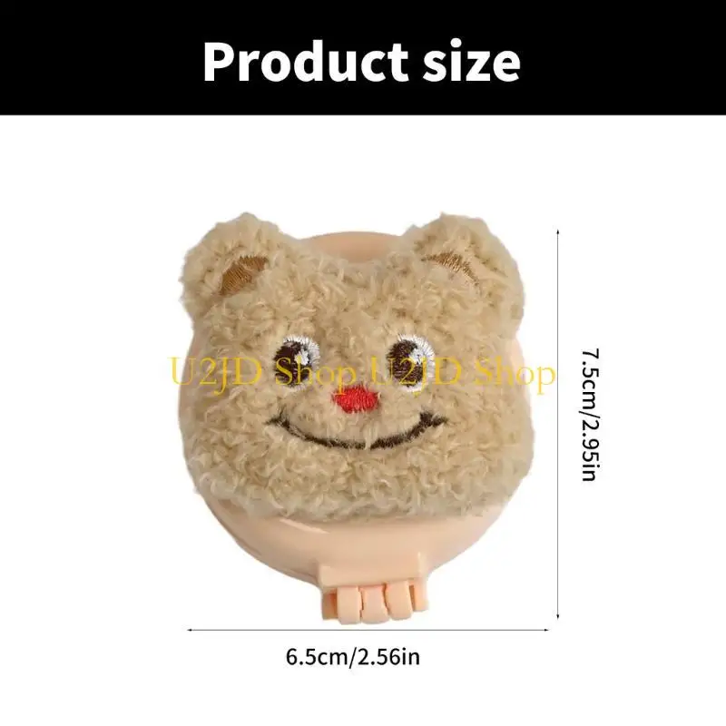 U2JD portátil BONITO Urso Espelho maquiagem e dobrável Ferramenta estilo para uso diário viagem e uso viagens