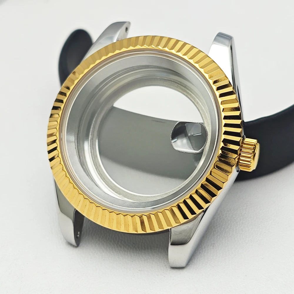 Hochwertiges NH35-Gehäuse passend für NH35 NH36 Uhrwerk Mechanische Uhr Reparatur Ersatz Saphirglas 36mm/41mm Edelstahl-Uhrenbox – Detail 5