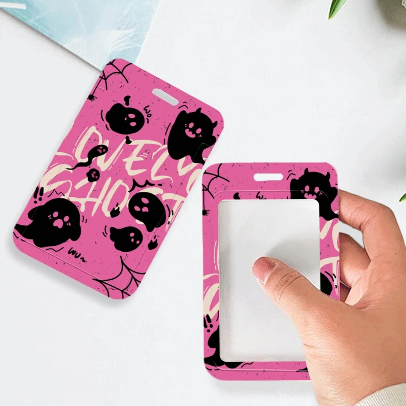 Cool Boys Door Badge Holder Spider Web Soul Men Work Credential Case Gift Student Campus Lanyard Card Holder Photo Protector