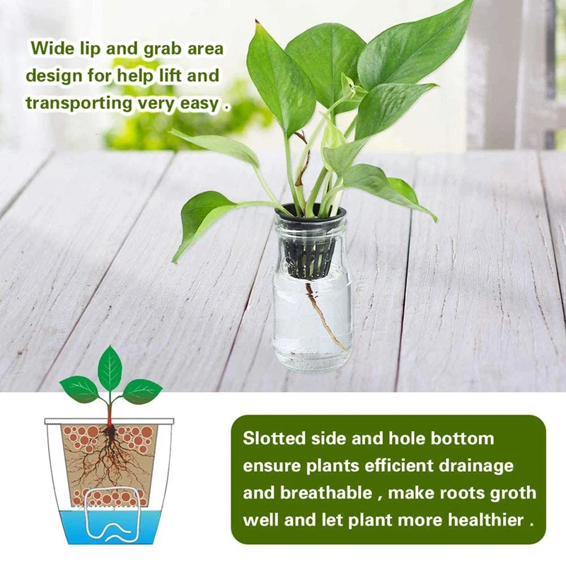 100 Pak 1.96 Inch Netto Bekers Gleuf Mesh Brede Lip Filter Plant Netto Pot Emmer Mand Voor Hydrocultuur Aquaponics Orchideeën