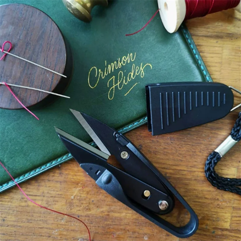 Professional Spring Action Thread Clipper - Carbon Steel Sewing & Craft Snips for Fabric, Leather & DIY, Sharp Precision Scissor