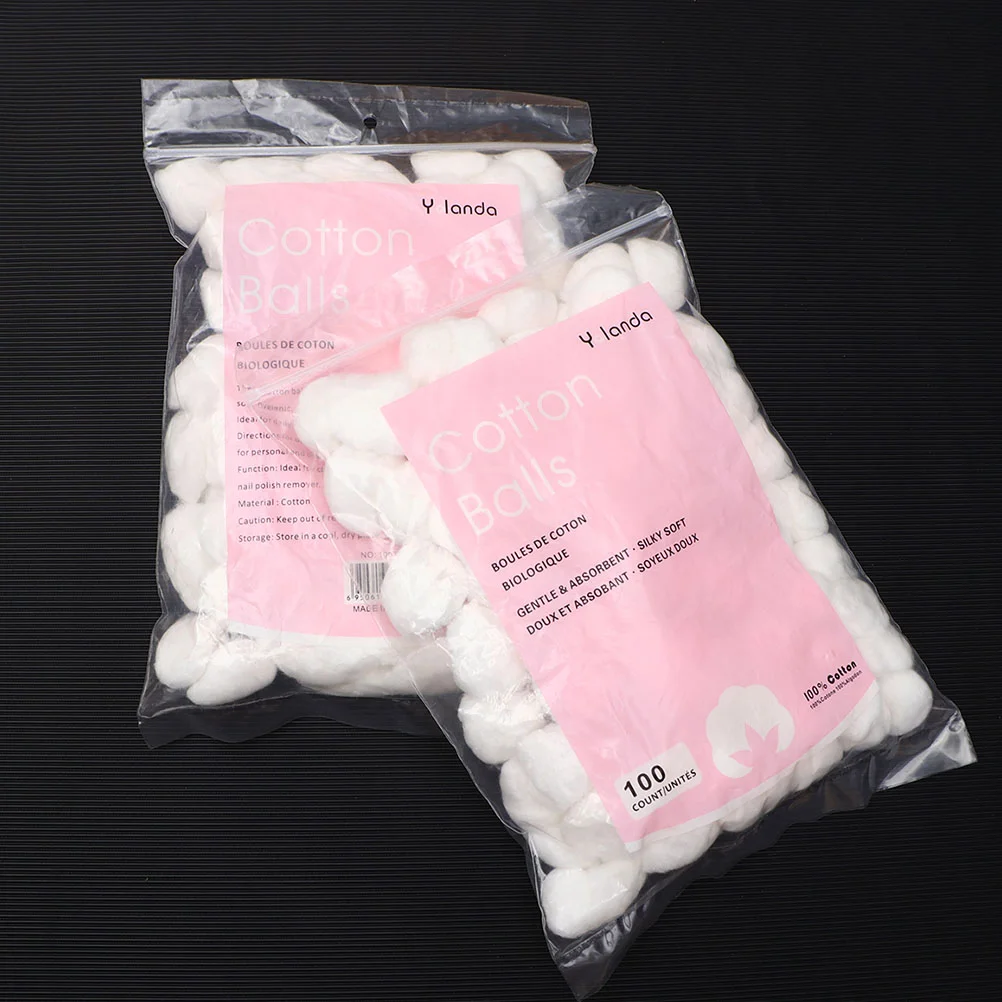 400 Pcs Makeup Remover Absorbent Cotton Balls First Aid Accessories Cleaning Care for Tattoos Shop Wound Supplies Medical