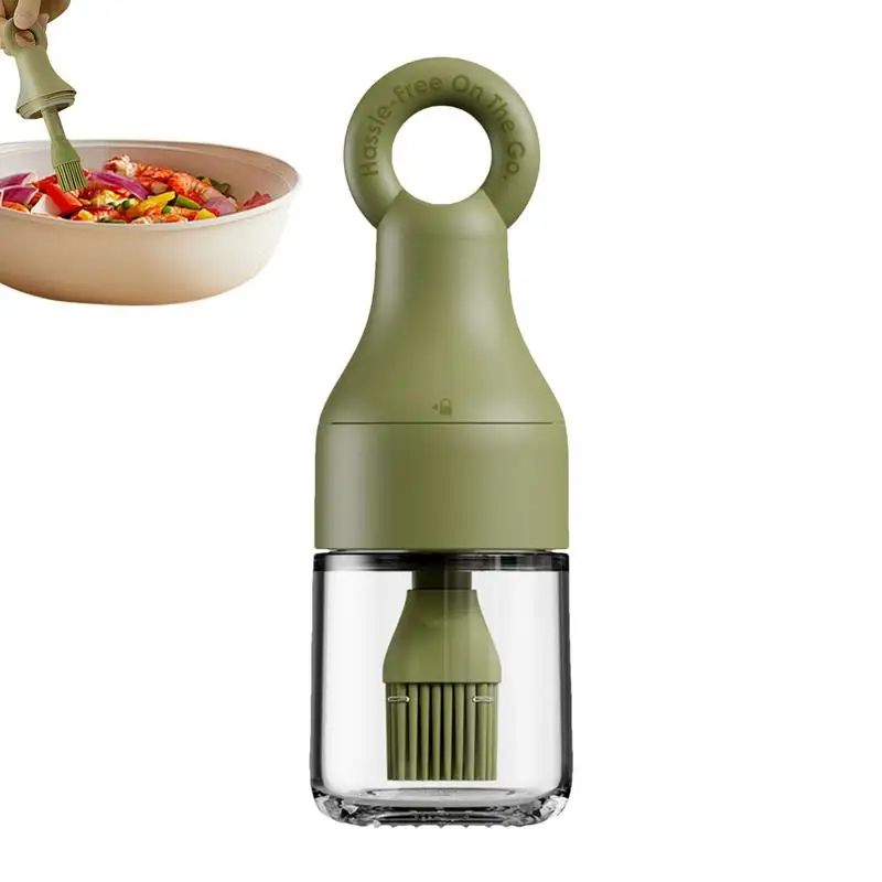 

Бутылка-дозатор оливкового масла с кистью Оливковая бутылка с силиконовой кистью для кондитерских изделий Противокапельный дозатор масла для глубокой жарки пищевых продуктов