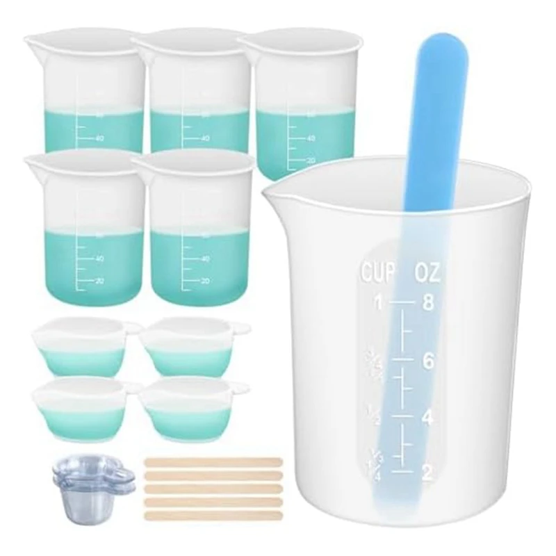 1Set Resin Silicone Measuring Cup Tool Kit Durable Epoxy Resin Supplies Suitable For Mold