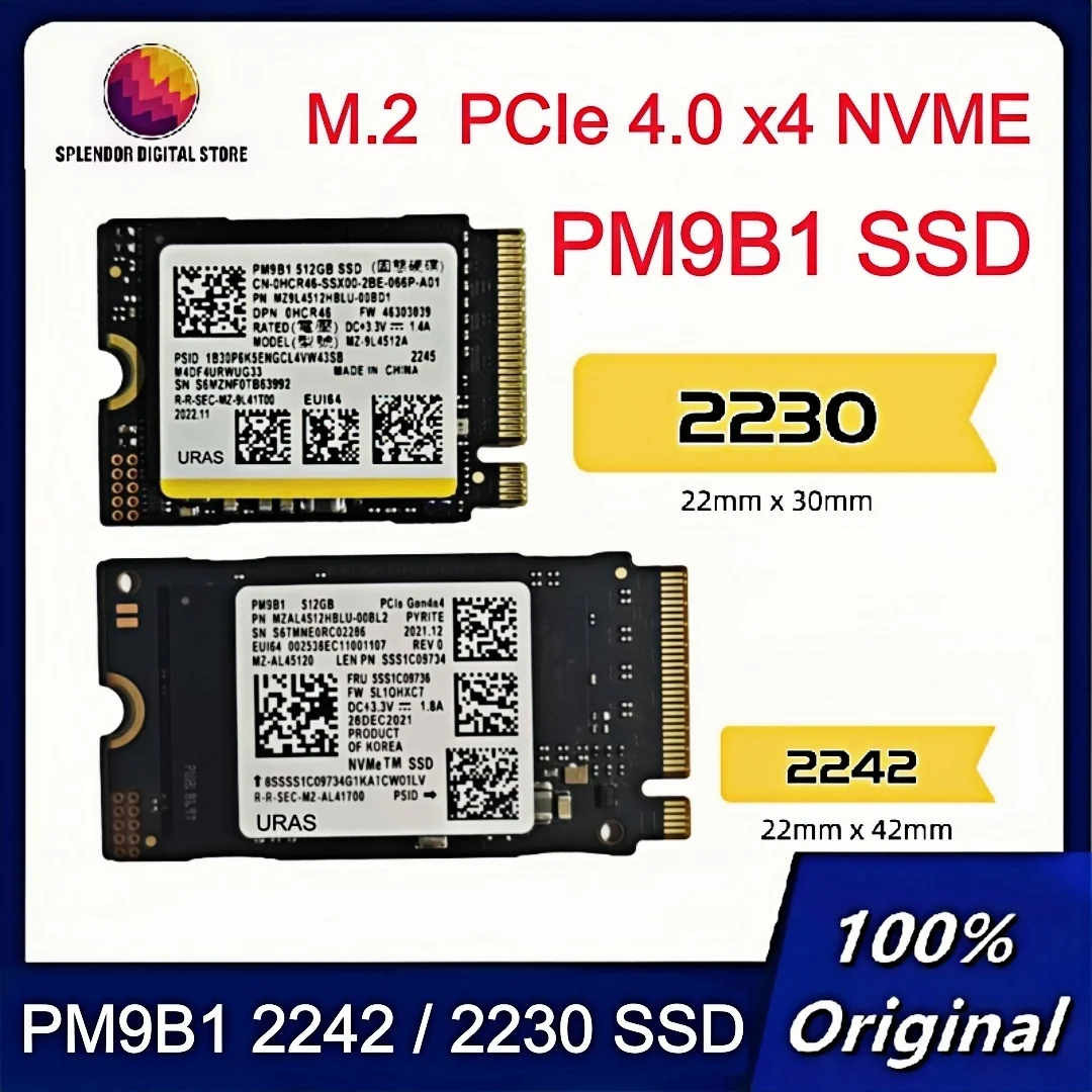 

URAS Original PM9B1 512GB M.2 PCIE4.0 M.2 2242 2230 Solid State Drive M.2 Notebook NVME SSD Solid State Drive