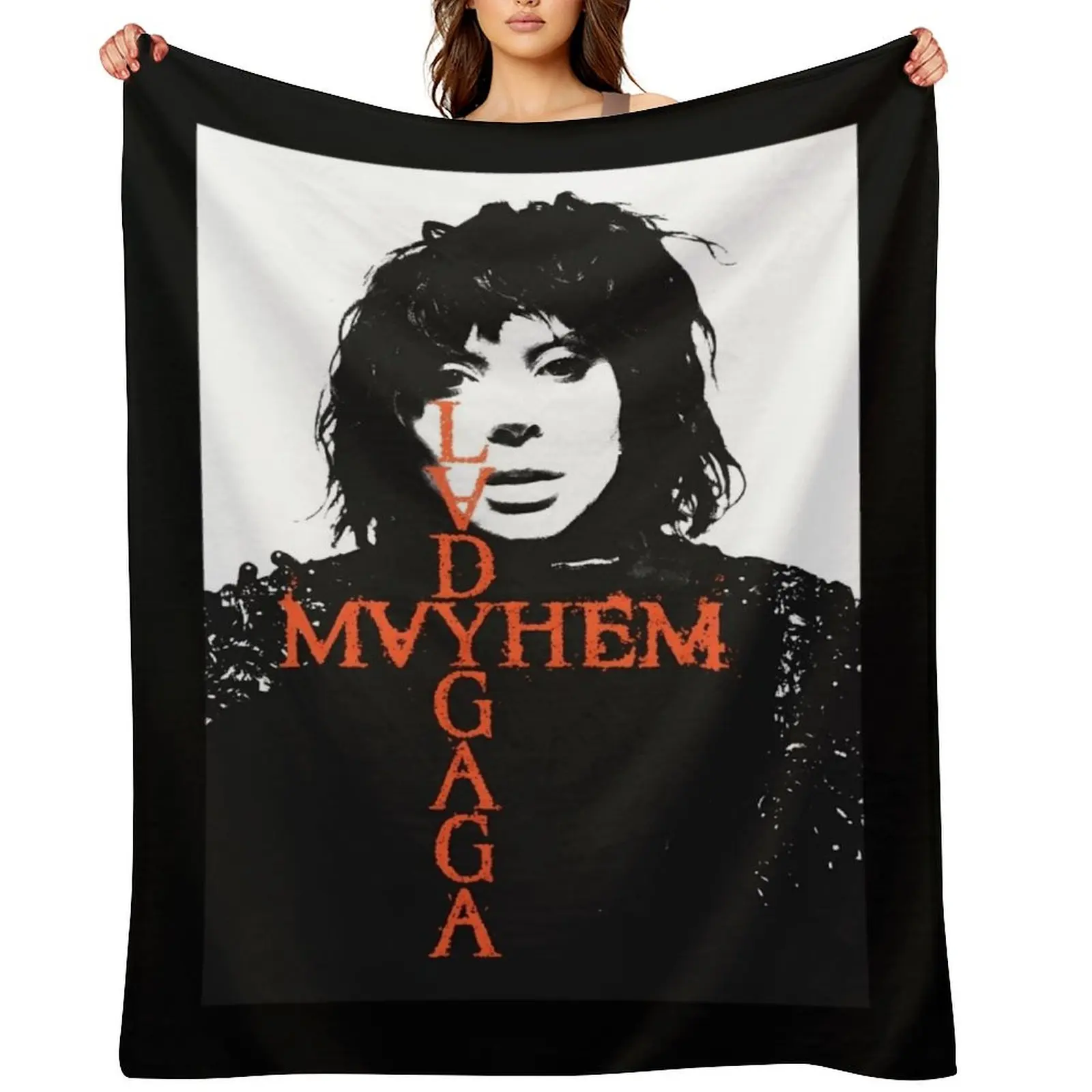 

G.a.g.a Lady M.a.y.h.e.m Band Throw Blanket Thins Retros Luxury Throw Flannel Blankets
