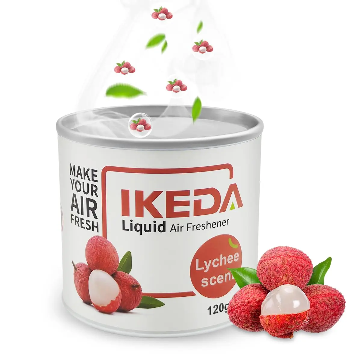 

Car Air Freshener: lychee Scent Scent Liquid Cans Odor Elimination Smoke Smell Remover | Strong Long-Lasting Fragrance | For