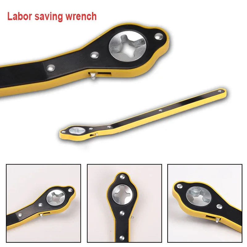 Auto Labor-saving jack ratchet wrench Scissor Jack Garage Tire Wheel Lug Wrench Handle labor-saving Phillips wrench