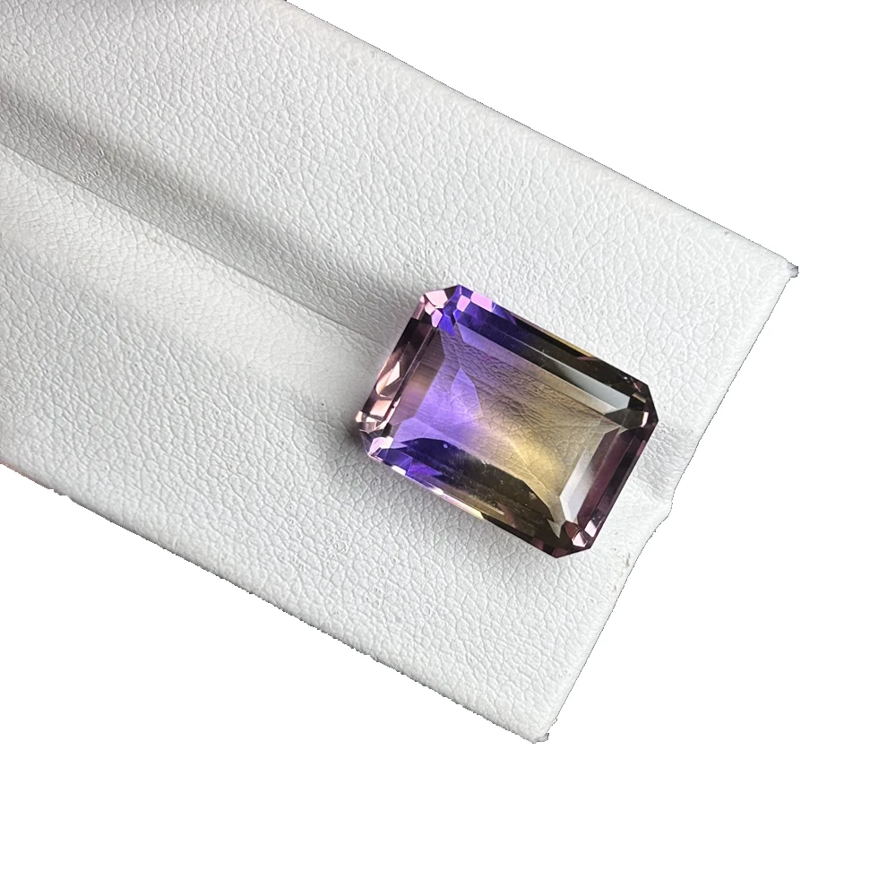 

Meisidian Emerald Cut 12x16mm 100% Natural Original Brazil Ametrine Stone