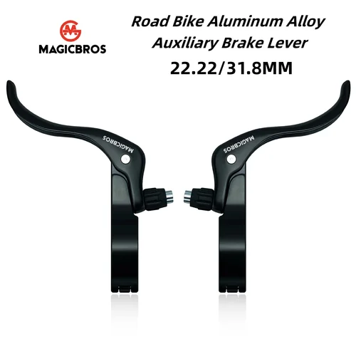 Imagen 1 del producto Palancas de freno de bicicleta MAGICBROS 22,2/31,8mm para bicicleta MTB/carretera/Fixie, manillar de bicicleta ergonómico de doble Control, accesorios para bicicleta