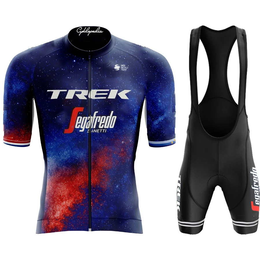 

TREK Cycling 2024 Professional Shirt Men's Jersey Suit Mtb Summer Bike Male Set Shorts Complete Clothing Man Pants Gel Clothes