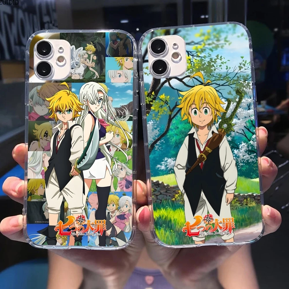 Seven Deadly Sins Meliodas Mobile Phone Case for iPhone 16 15 14 13 12 11 X XR XS 8 Pro Max Plus Mini Clear Transparent Cover