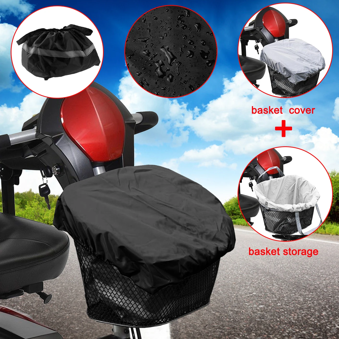 Black/Grey Outdoor Sports Cycling Equipment Bag Bike Handlebar Bag Bicycle Pannier Front Tube Basket Cover