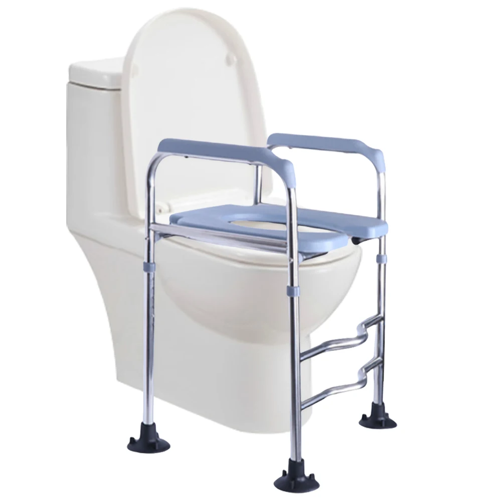 Kursi Toilet Tinggi yang Dapat Disesuaikan Tingginya Nyaman untuk Rangka Riser Aman untuk Penyandang Cacat Lansia untuk Mobilitas Lebih Baik