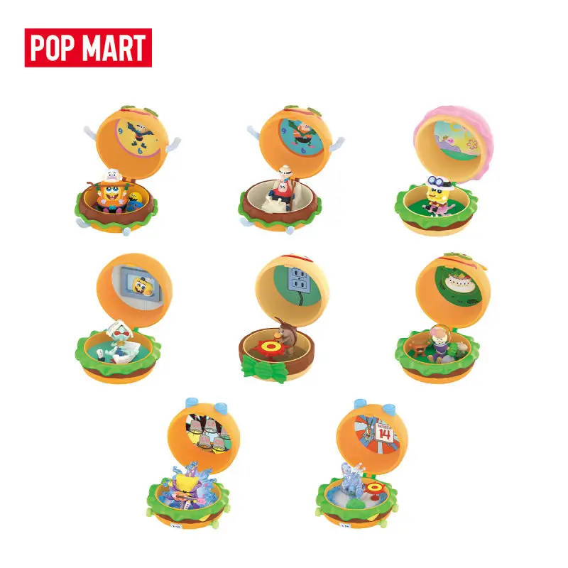 POP MART SpongeBob: Krabby Patty Bestseller-Serie Figuren Original Mystery Box Blind Box Überraschungstüte Spielzeug Puppe Niedliche Schreibtisch-Deko