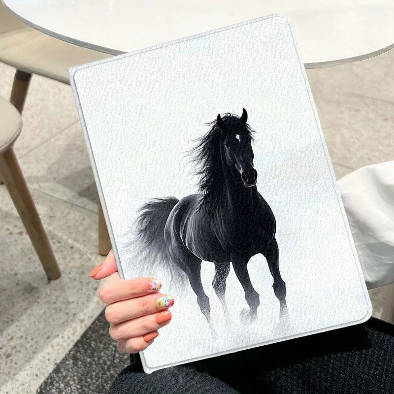 

Cool Black Horse For iPad Pro Mini Air 1 2 3 4 5 6 7 7th 10th Gen 9.7 10.2 11 10.9 7.9 13 12.9 10.5 Inch Tablet Case