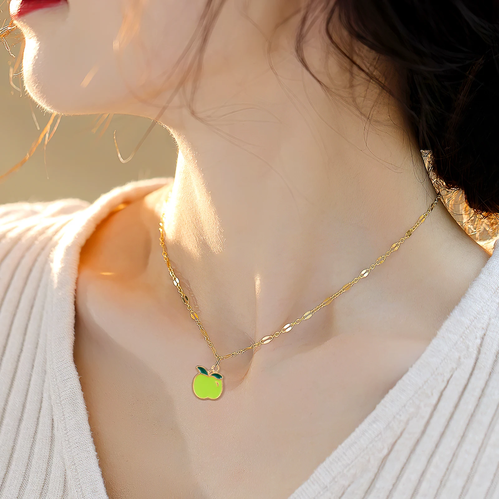 

20 Pcs Alloy Charm DIY Pendant Key Chain Necklace Making Pendants Jewelry Accessory Bright Color Sturdy Texture Fruit Shape