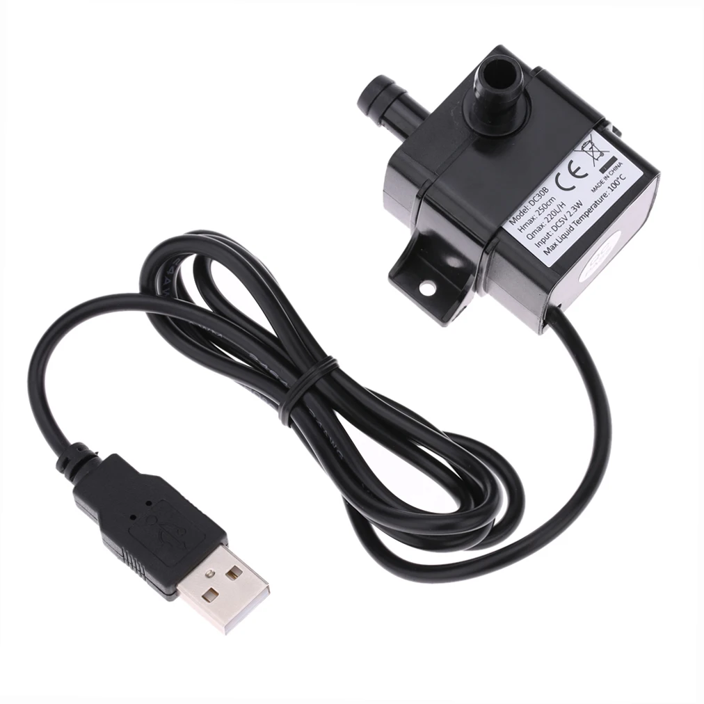 Anself Ultra-quiet Mini USB DC5V 2.3W Micro Brushless Water Oil Pump Waterproof Submersible Fountain Aquarium Circulating 220L/H
