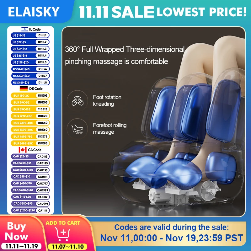 

Высококачественный Электрический массажер для ног с воздушным давлением, массажер для ног, Вибрирующая роликовая ванна, массажер для ног с полной обмоткой, 220 В