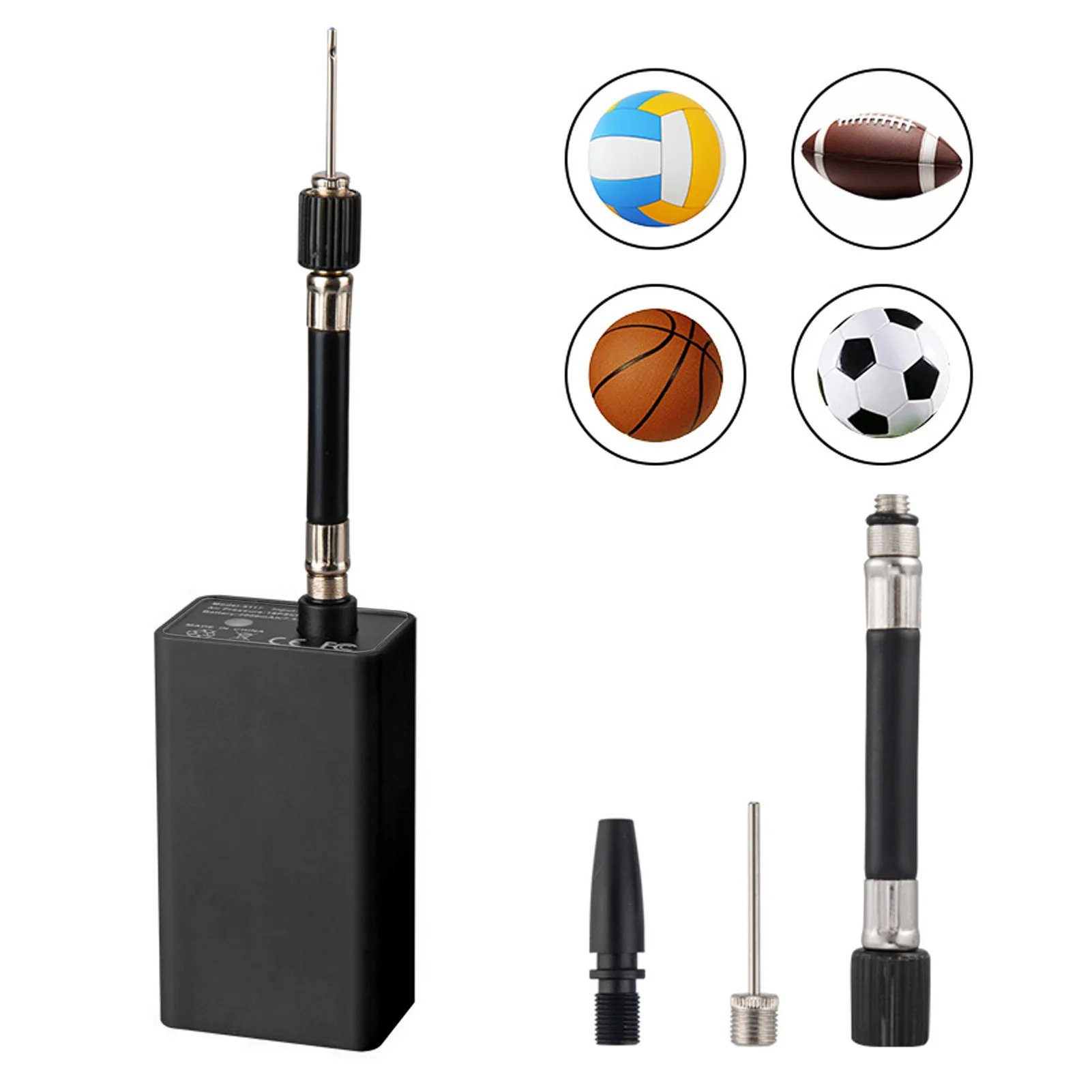 Electric Ball Pump Portable Air Pump with Digital LCD Display LED Lights Easy Using for Basketball Soccer Ball Volleyball
